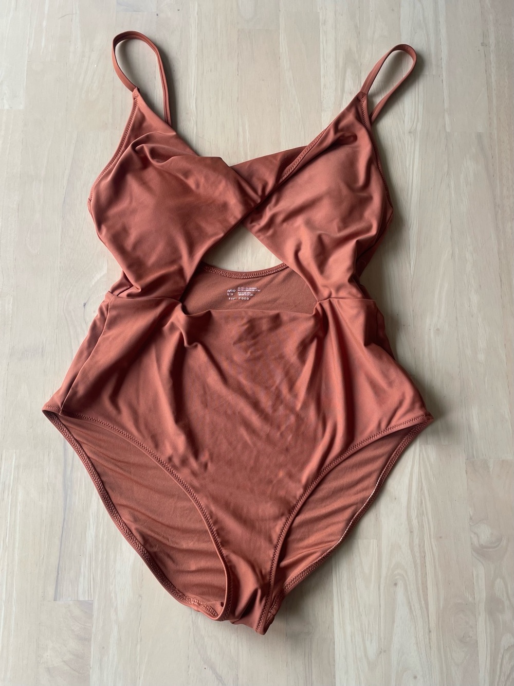 Rust Cutout One-Piece Swimsuit